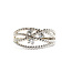 Ring Beaded Criss Cross .30ctw Round Diamonds 14kw 11mm Sz10.5 4.54g 126040115