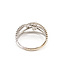 Ring Beaded Criss Cross .30ctw Round Diamonds 14kw 11mm Sz10.5 4.54g 126040115