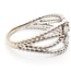 Ring Beaded Criss Cross .30ctw Round Diamonds 14kw 11mm Sz10.5 4.54g 126040115