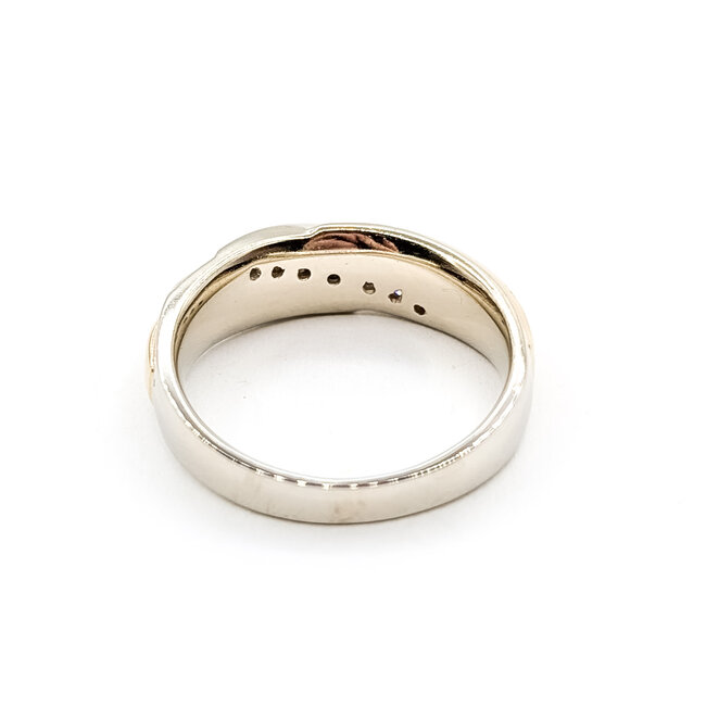 Ring Bypass .33ctw Round Diamonds 14ktt 7.3mm Sz10 7.9g 126040114