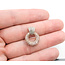 Pendant Circle 1.00ctw Round Diamonds 14kw .9x.6" 4.32g 126040126