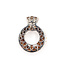 Pendant Circle 1.00ctw Round Diamonds 14kw .9x.6" 4.32g 126040126