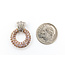 Pendant Circle 1.00ctw Round Diamonds 14kw .9x.6" 4.32g 126040126