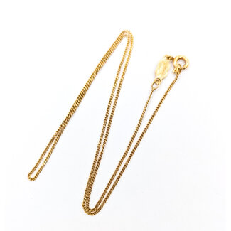 Necklace Curb Link 14ky 1mm 14.5" 1.69g 126032002