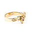 Ring Nugget .25ctw Round Diamonds 14ky 11mm Sz6 4.27g 126040111