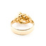 Ring Nugget .25ctw Round Diamonds 14ky 11mm Sz6 4.27g 126040111