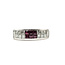 Ring Invisible Set 1.00ctw Round & Princess Diamonds .40ctw Rubies 14kw 5.75mm Sz6.5 4.98g 126040119