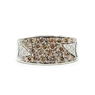 Ring Triangle .50ctw Round Diamonds 14kw 8.5mm Sz7 3.44g 126040112