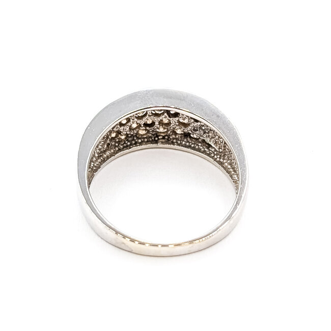 Ring Triangle .50ctw Round Diamonds 14kw 8.5mm Sz7 3.44g 126040112