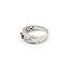 Ring Milgrain 0.3ctw Round Diamonds .55ct Red Ruby 900pt 7mm Sz10 126010017