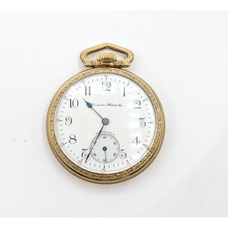 Pocket Watch Hampton Watch Company "Saftey Pinion" No. 340 48mm Gold Plate Watch Only 126046023