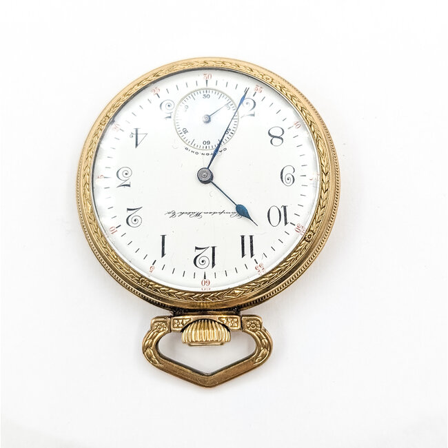 Pocket Watch Hampton Watch Company "Saftey Pinion" No. 340 48mm Gold Plate Watch Only 126046023