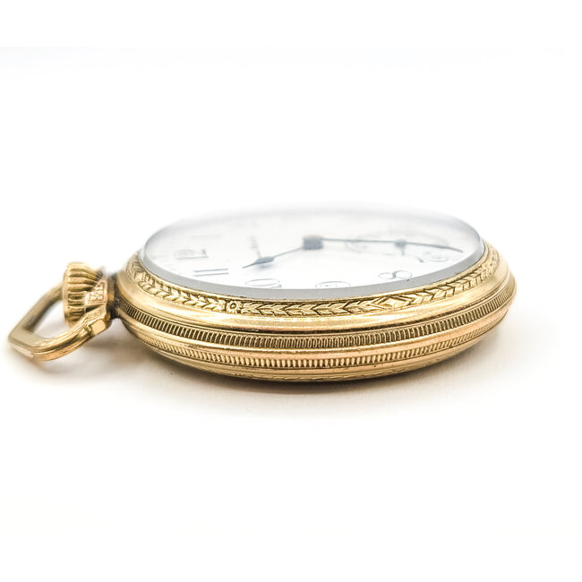 Pocket Watch Hampton Watch Company "Saftey Pinion" No. 340 48mm Gold Plate Watch Only 126046023