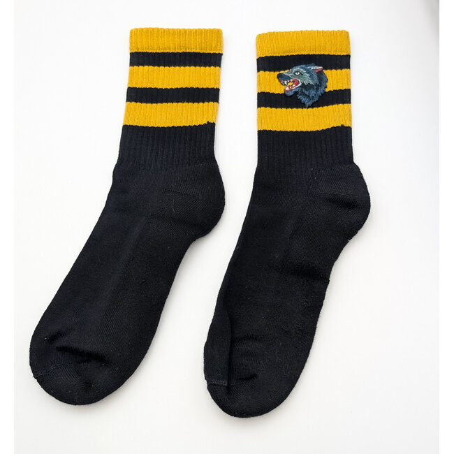 Socks Gucci Angry Wolf Black & Yellow 126055057