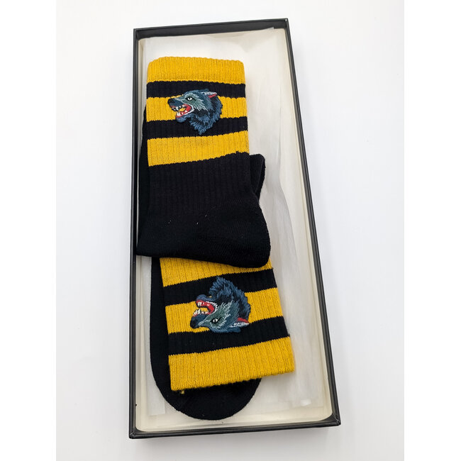 Socks Gucci Angry Wolf Black & Yellow 126055057