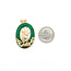 Pendant Swans 1.2x.9" Jade 14ky 1.5x.9" 3.26g 126050057