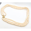 Necklace Triple Strand 6-6.5mm White Akoya Pearls 14ky 6.5mm 16" 65.5g 226050021