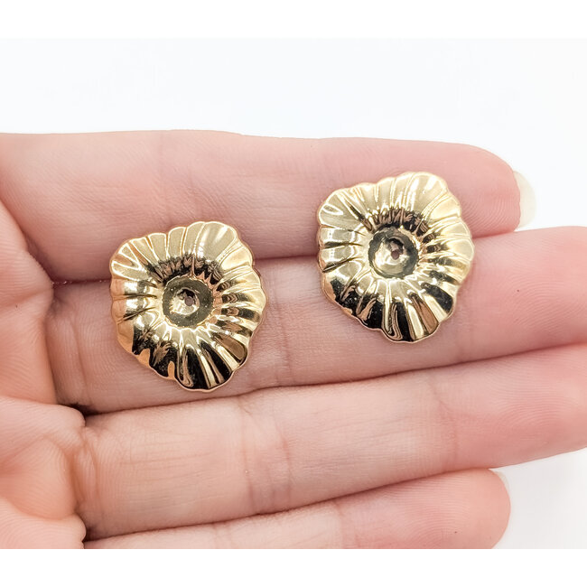 Earring Jackets Flower Pedal 14ky .75" 1.26g 126052024