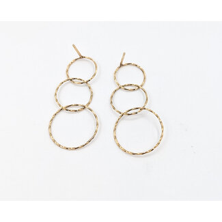 Earrings Circle Dangle 14ky 1.5x.6" 1.11g 126052026