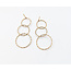 Earrings Circle Dangle 14ky 1.5x.6" 1.11g 126052026