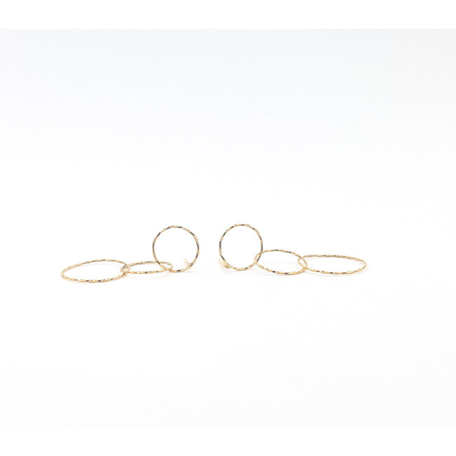 Earrings Circle Dangle 14ky 1.5x.6" 1.11g 126052026