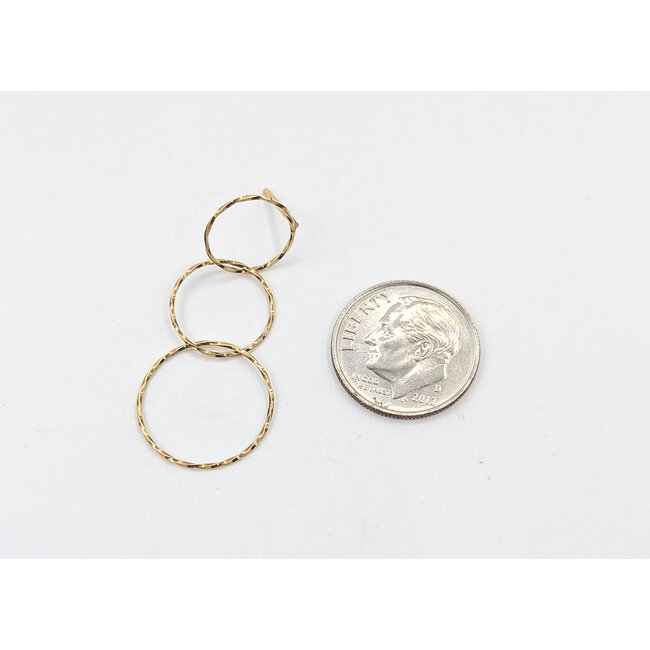 Earrings Circle Dangle 14ky 1.5x.6" 1.11g 126052026