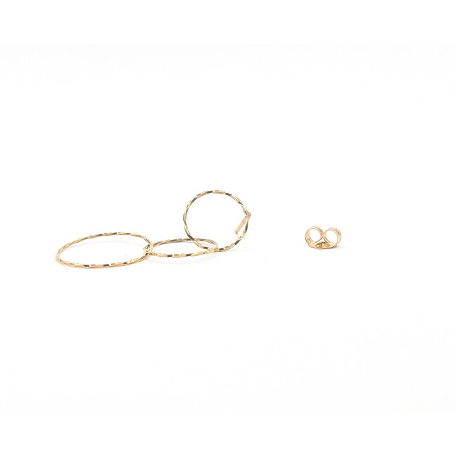 Earrings Circle Dangle 14ky 1.5x.6" 1.11g 126052026
