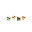 Earrings Stud Screwback .75ctw Green Tsavorite Garnet 14ky .2" 1.38g 126050053