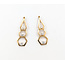 Earring Jackets Geometric .58ctw Round Diamonds 14ky 1.5x.5" 3.84g 126050046