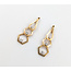 Earring Jackets Geometric .58ctw Round Diamonds 14ky 1.5x.5" 3.84g 126050046