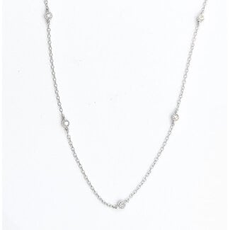 Necklace Diamonds-By-The-Yard .20ctw Round Diamonds 14kw 2.6mm 16-18" 2.06g 126050063