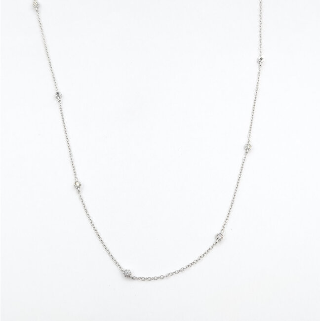 Necklace Diamonds-By-The-Yard .20ctw Round Diamonds 14kw 2.6mm 16-18" 2.06g 126050063