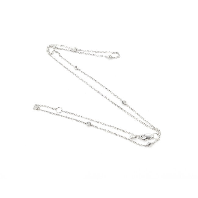 Necklace Diamonds-By-The-Yard .20ctw Round Diamonds 14kw 2.6mm 16-18" 2.06g 126050063