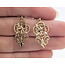 Earring Jackets Fleur Dis Lis Dangle 14ky 1.4x.5" 2.83g 126052027