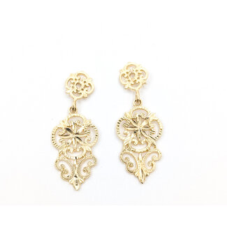 Earring Jackets Fleur Dis Lis Dangle 14ky 1.4x.5" 2.83g 126052027