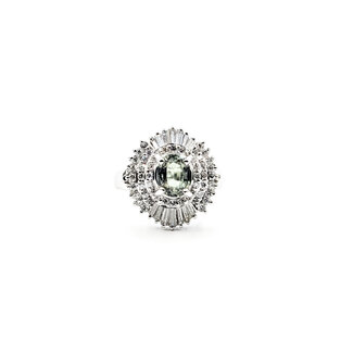 Ring 0.85ctw Round/Baguette Diamonds .85ct Alexandrite GIA: 2231584947 900pt sz6.5 124030188