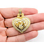 Pendant Judith Ripka Heart Cable .60ctw Round Diamonds 38x28mm Canary Crystal 18ky 1.5x1.25" 22.51g 126050054
