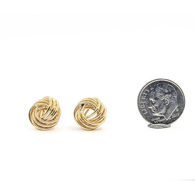 Earrings Stud Knot 14ky 12mm 3.18g 126052025