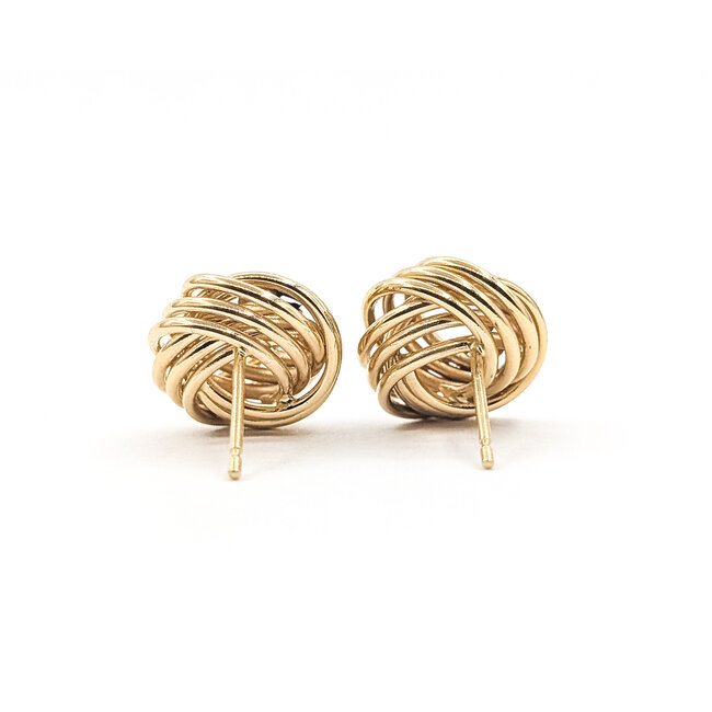 Earrings Stud Knot 14ky 12mm 3.18g 126052025