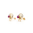 Earrings Stud Nest .80ctw Red Ruby 14ky .6" 1.37g 126050052