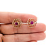 Earrings Stud Nest .80ctw Red Ruby 14ky .6" 1.37g 126050052