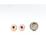 Earrings Stud Nest .80ctw Red Ruby 14ky .6" 1.37g 126050052