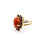 Ring Halo 6ct Red Jade 2.25ctw Red Garnet 14ky 22x17mm Sz7 6.45g 226050017