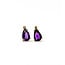 Earrings Stud 2-Stone .01ctw Round Diamonds 1.5ctw Purple Amethyst 14ky 10x6mm 1.48g 126050061