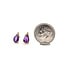 Earrings Stud 2-Stone .01ctw Round Diamonds 1.5ctw Purple Amethyst 14ky 10x6mm 1.48g 126050061