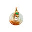 Pendant Drop 23ct Multi-color Jade 14ky 1.4x1.05" 5.87g 226050020