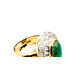 Ring Halo 1.33ctw Round Diamonds 5ct Green Jade 18ky 20mm Sz7 15.93g 226050015