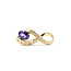 Pendant Slide Ribbon .20ctw Round Diamonds  2.2ct Purple Amethyst 14ky 1.45x.7" 8.95g 126050055