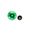 Earrings Stud Screwback .03ctw Round Diamonds 2ctw Green Jade 18ky 14mm 3.5g 226050016