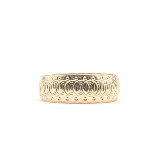 Ring Ornate 14ky 8mm Sz9 4.57g 126052019